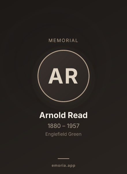 Memorial portrait of Arnold Read