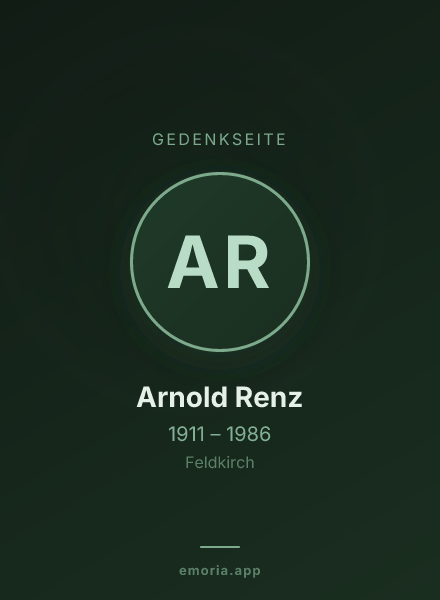 Gedenkportrait von Arnold Renz