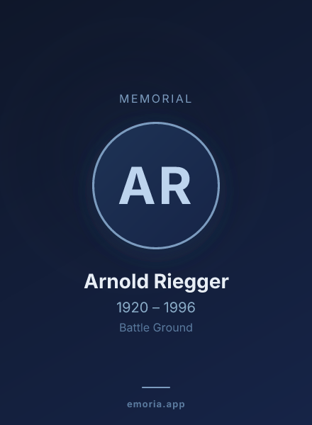 Memorial portrait of Arnold Riegger
