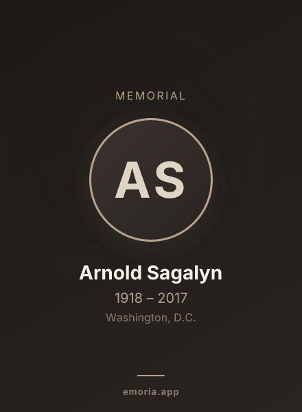 Memorial portrait of Arnold Sagalyn