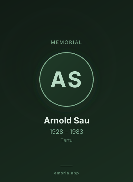 Memorial portrait of Arnold Sau