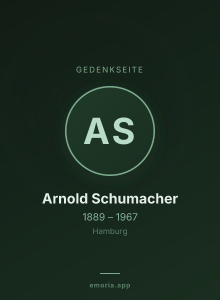 Gedenkportrait von Arnold Schumacher