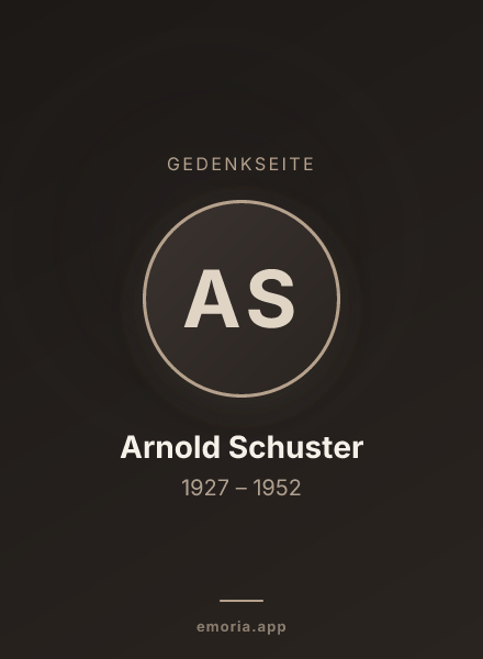 Gedenkportrait von Arnold Schuster