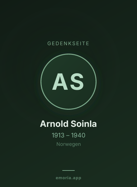 Gedenkportrait von Arnold Soinla