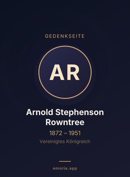 Gedenkportrait von Arnold Stephenson Rowntree