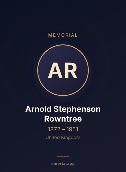 Memorial portrait of Arnold Stephenson Rowntree
