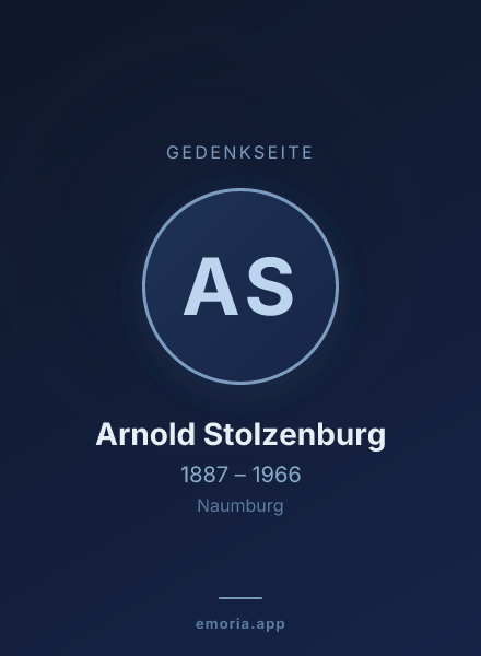 Gedenkportrait von Arnold Stolzenburg