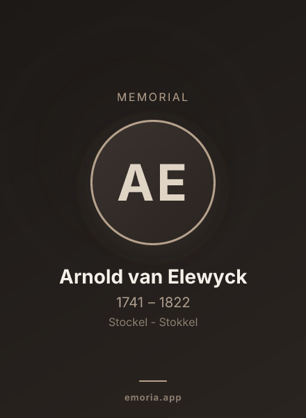 Memorial portrait of Arnold van Elewyck