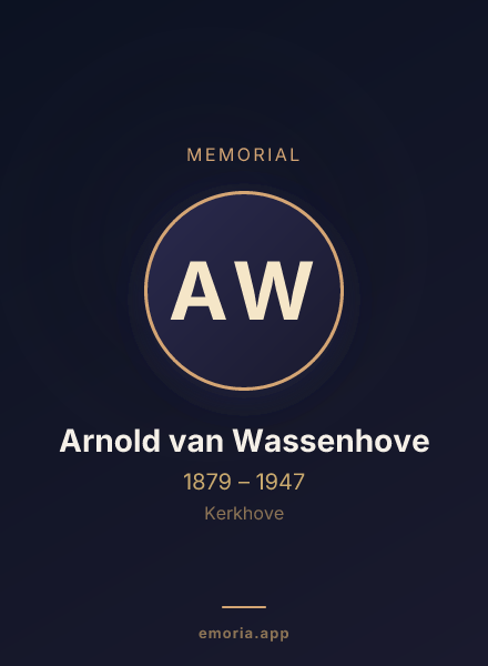 Memorial portrait of Arnold van Wassenhove