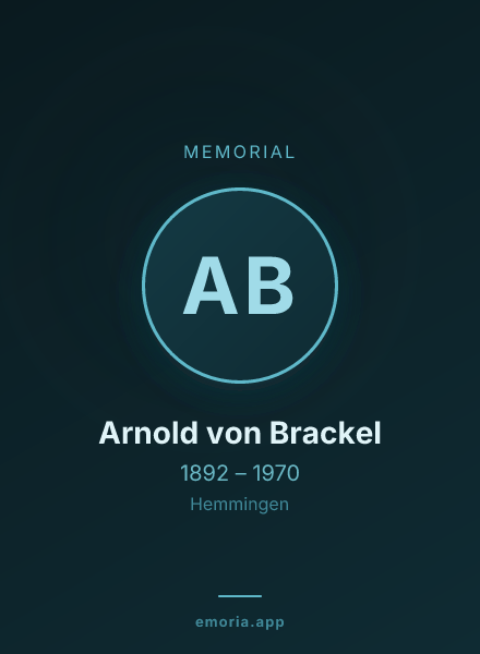 Memorial portrait of Arnold von Brackel
