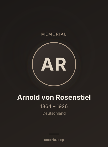 Memorial portrait of Arnold von Rosenstiel