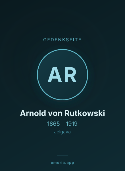 Gedenkportrait von Arnold von Rutkowski