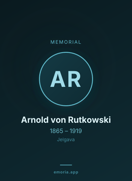 Memorial portrait of Arnold von Rutkowski