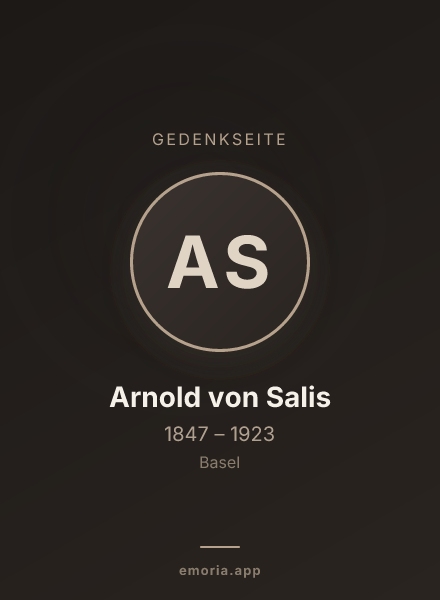 Gedenkportrait von Arnold von Salis
