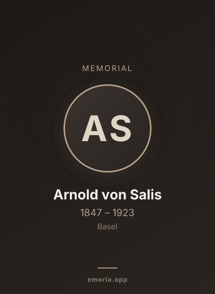 Memorial portrait of Arnold von Salis