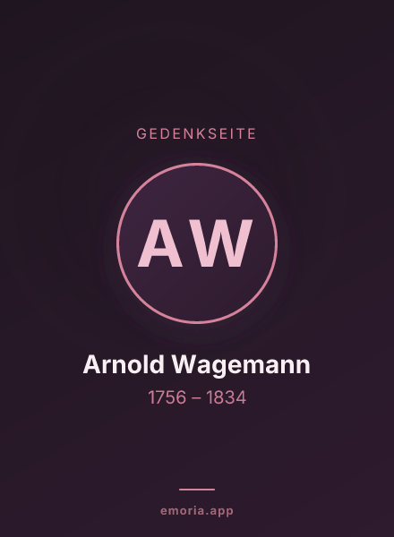 Gedenkportrait von Arnold Wagemann