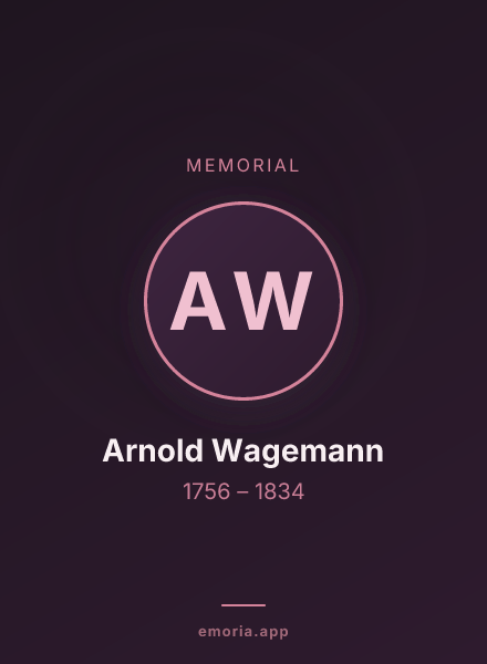 Memorial portrait of Arnold Wagemann