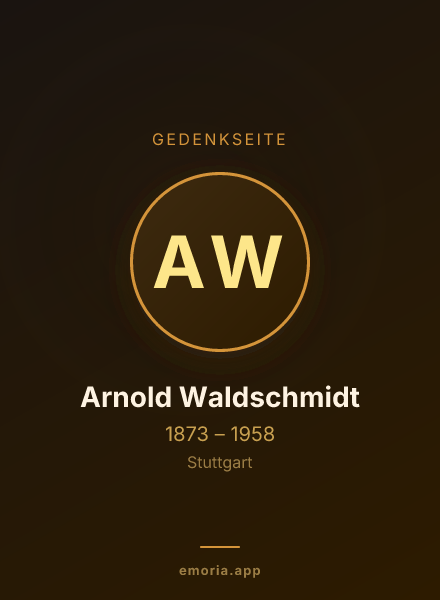 Gedenkportrait von Arnold Waldschmidt