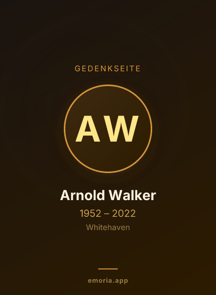 Gedenkportrait von Arnold Walker