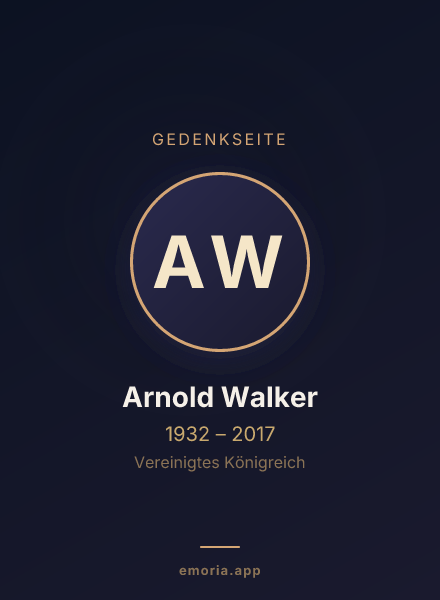 Gedenkportrait von Arnold Walker