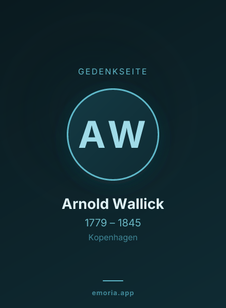 Gedenkportrait von Arnold Wallick