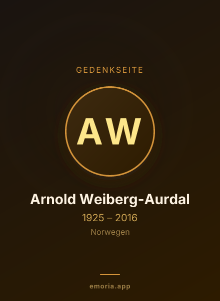 Gedenkportrait von Arnold Weiberg-Aurdal