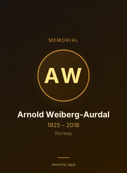 Memorial portrait of Arnold Weiberg-Aurdal