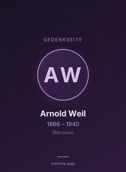 Gedenkportrait von Arnold Weil