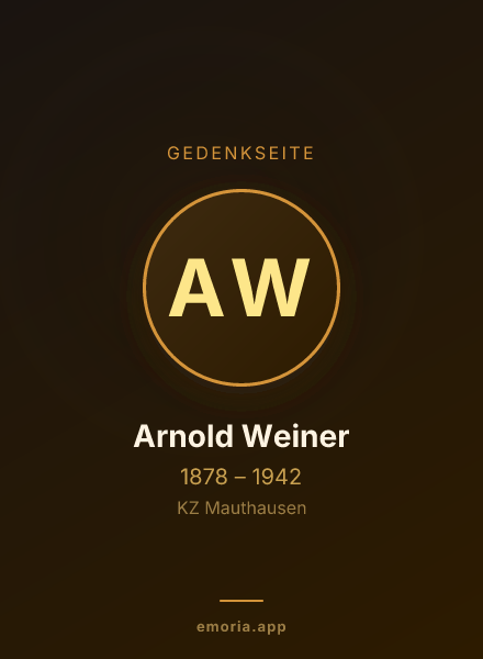 Gedenkportrait von Arnold Weiner
