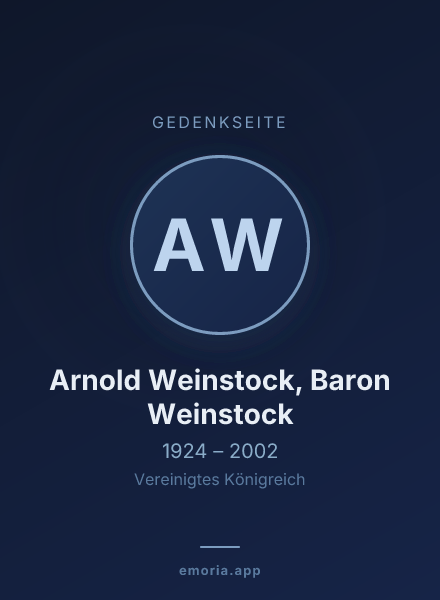 Gedenkportrait von Arnold Weinstock, Baron Weinstock