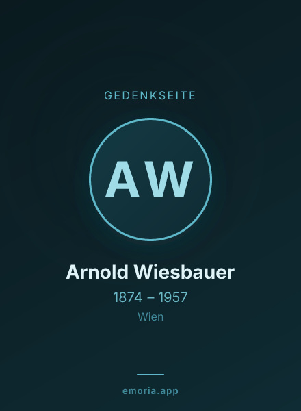 Gedenkportrait von Arnold Wiesbauer