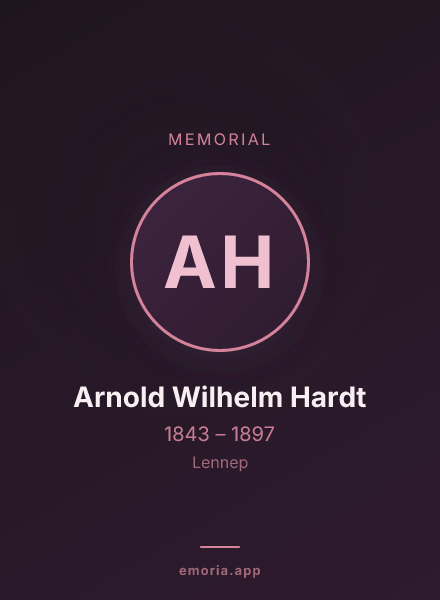 Memorial portrait of Arnold Wilhelm Hardt