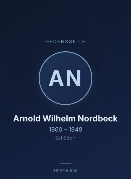 Gedenkportrait von Arnold Wilhelm Nordbeck