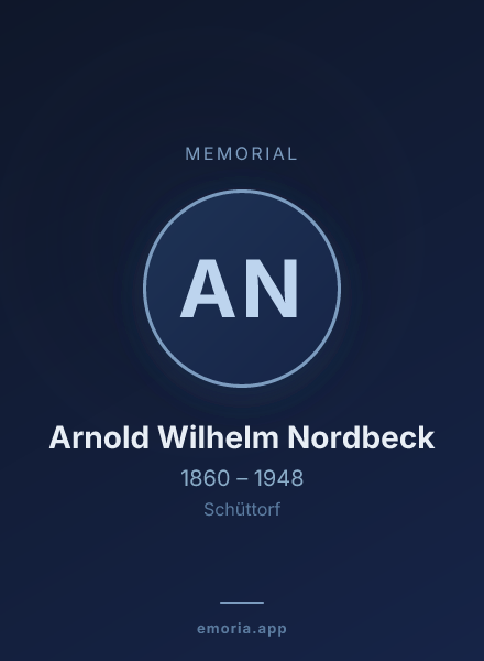 Memorial portrait of Arnold Wilhelm Nordbeck