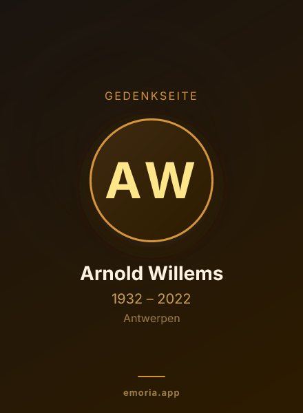 Gedenkportrait von Arnold Willems