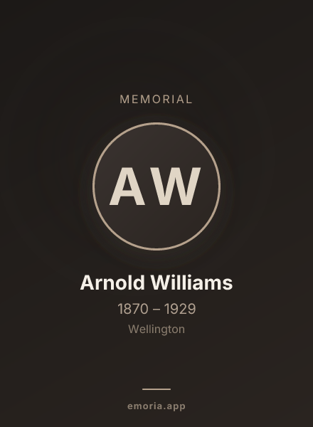 Memorial portrait of Arnold Williams