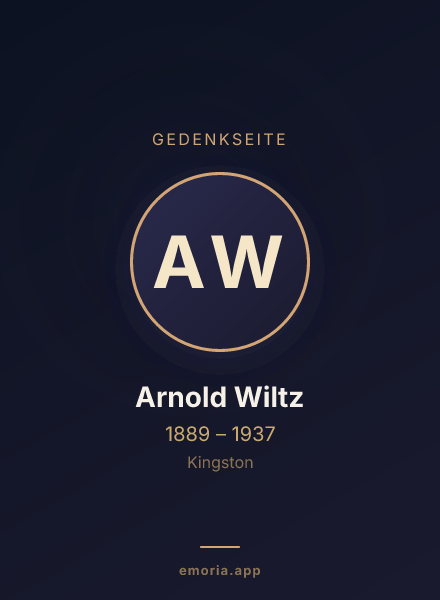 Gedenkportrait von Arnold Wiltz