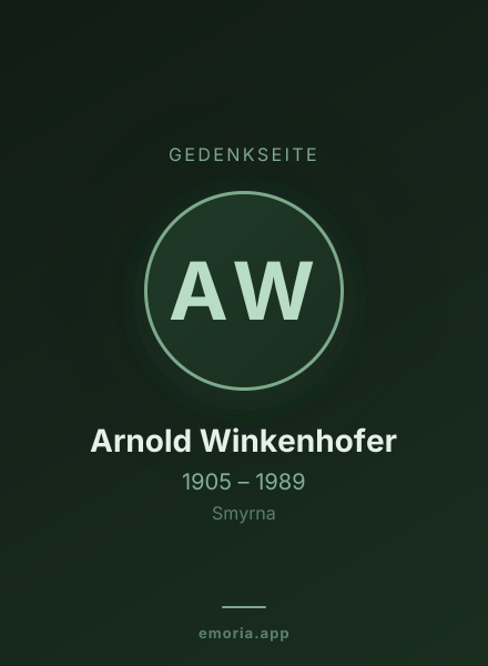 Gedenkportrait von Arnold Winkenhofer