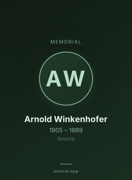 Memorial portrait of Arnold Winkenhofer