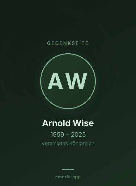 Gedenkportrait von Arnold Wise