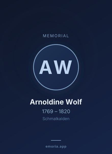 Memorial portrait of Arnoldine Wolf