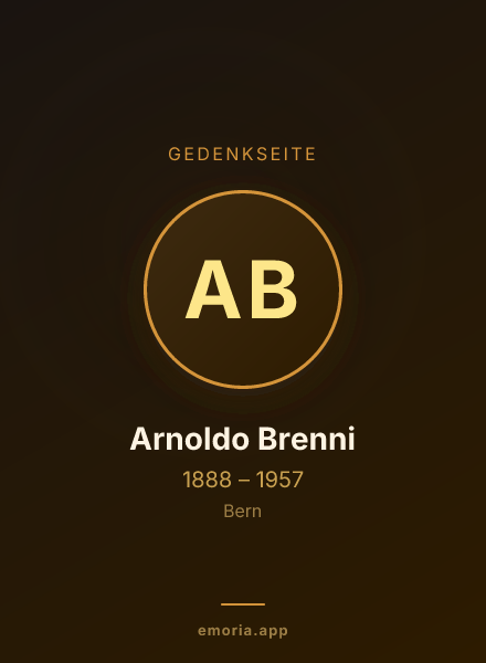 Gedenkportrait von Arnoldo Brenni