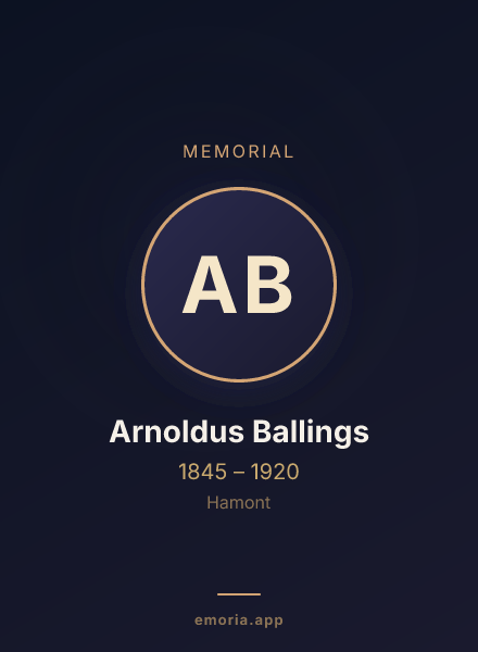 Memorial portrait of Arnoldus Ballings