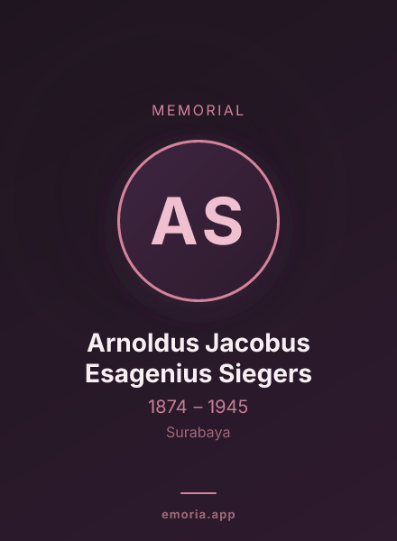 Memorial portrait of Arnoldus Jacobus Esagenius Siegers