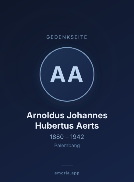 Gedenkportrait von Arnoldus Johannes Hubertus Aerts