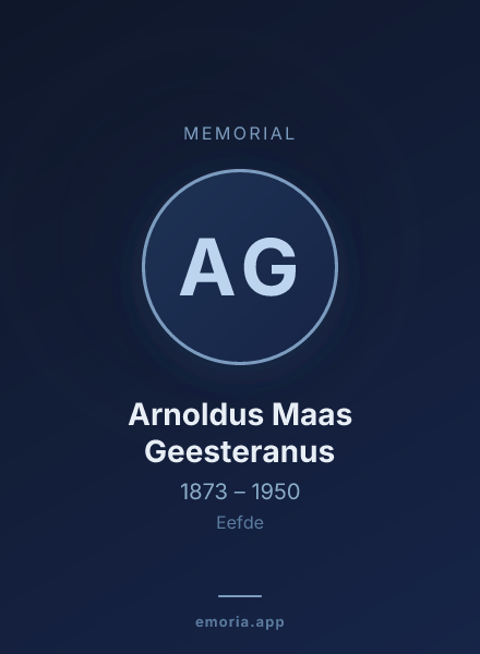 Memorial portrait of Arnoldus Maas Geesteranus