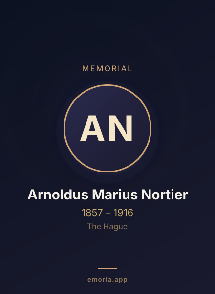 Memorial portrait of Arnoldus Marius Nortier