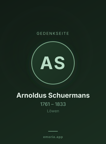Gedenkportrait von Arnoldus Schuermans