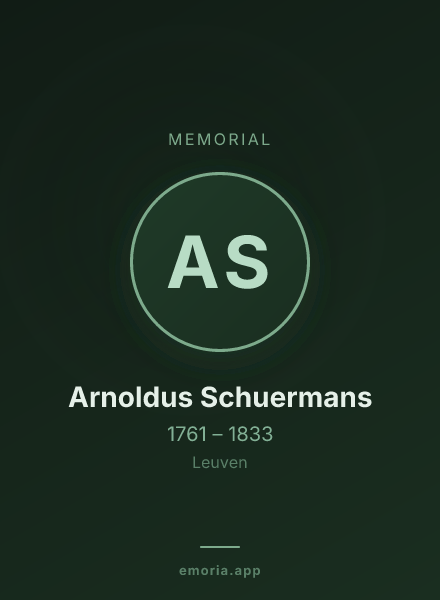 Memorial portrait of Arnoldus Schuermans
