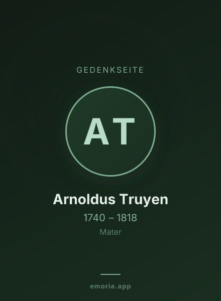Gedenkportrait von Arnoldus Truyen